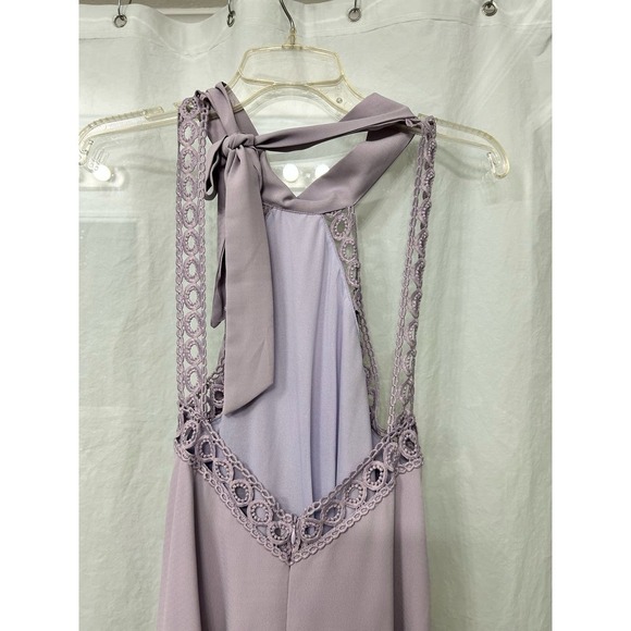 Lulus Any Sway Shape or Form Purple Lace Halter Dress Size Small Boho Festival - Picture 3 of 16